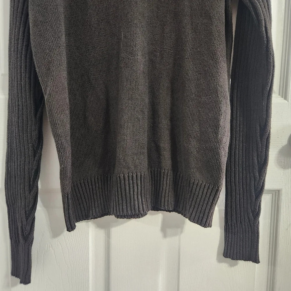 BKE Buckle brown men pullover collared knit sweater stretch men size medium - Picture 4 of 9